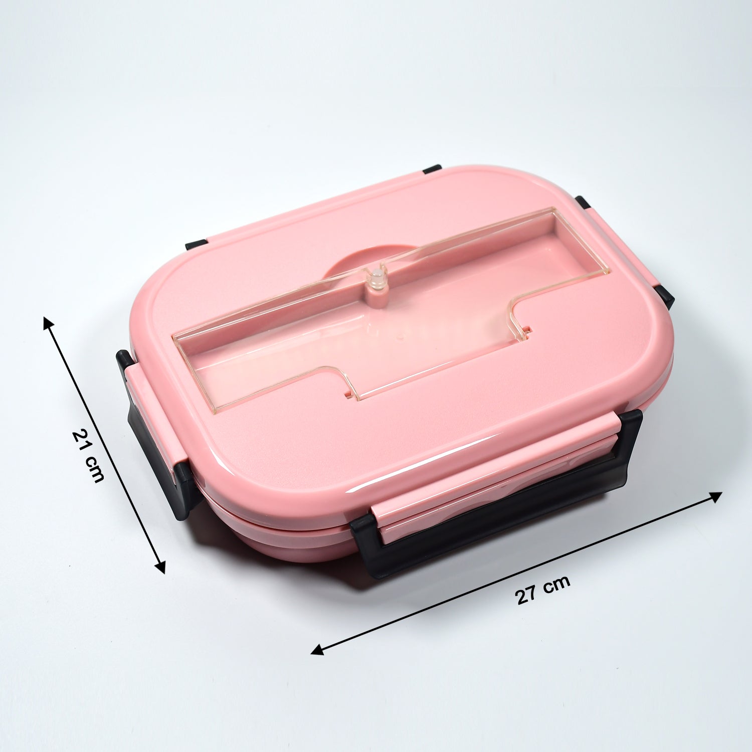 2041 Pink Lunch Box for Kids and adults, Stainless Steel Lunch Box with 3 Compartments With spoon slot. DeoDap 2041 Pink Lunch Box for Kids and adults, Stainless Steel Lunch Box with 3 Compartments With spoon slot. DeoDap